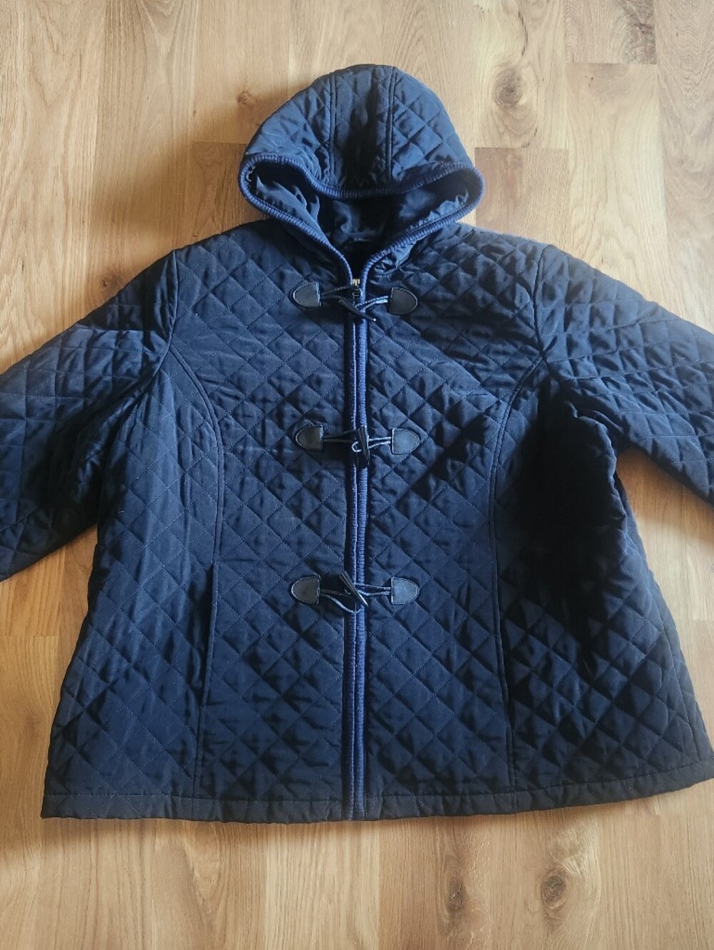 Braetan Quilted Hooded Toggle Coat - Black 3XL